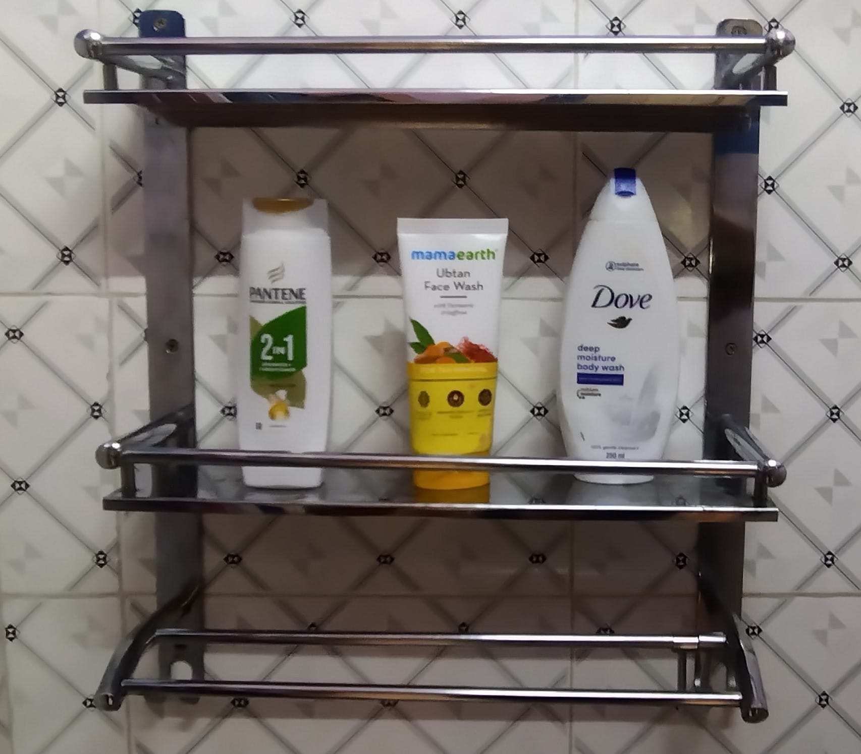 Stainless Steel 3-layer Multipurpose Organizer Shelf for the Bathroom